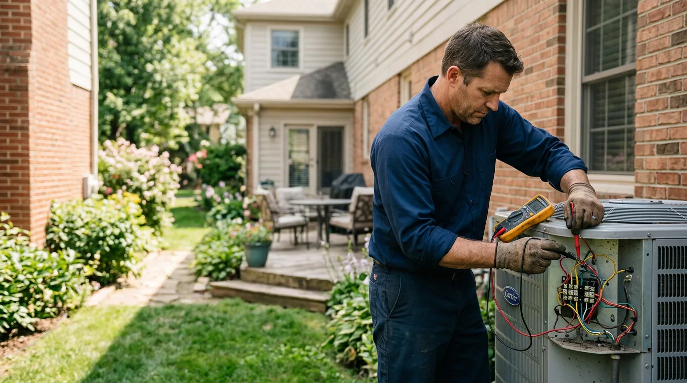 HVAC technician working near Lucas, KS